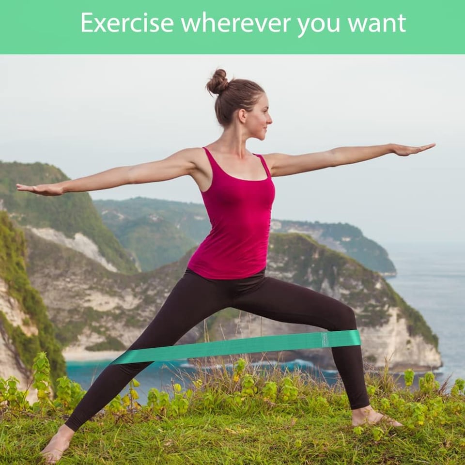 image 1 of Desire Deluxe Resistance Bands Set for Men and Women, Premium Exercise Pack of 3 Different Resistance Levels Loops Band for Home, Gym, Long Exercise Workout – Great Fitness Equipment for Training