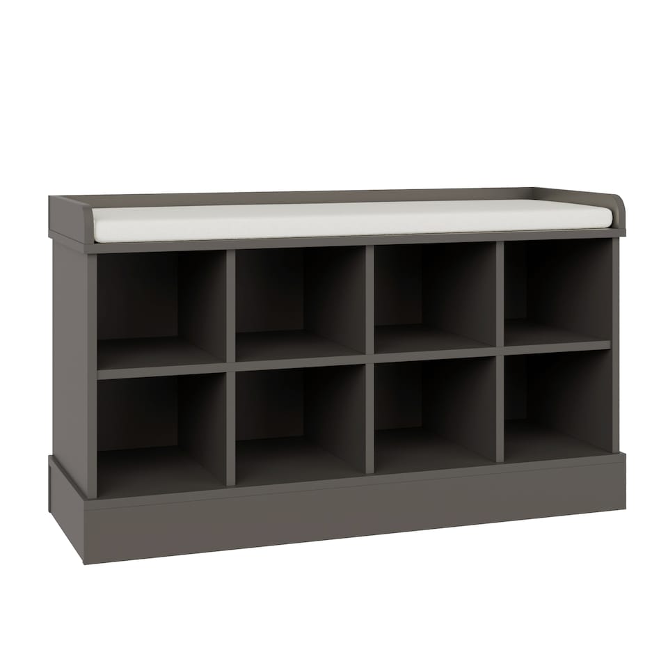 image 1 of Kempton Shoe Bench & Wall Rack | Grey | Grey