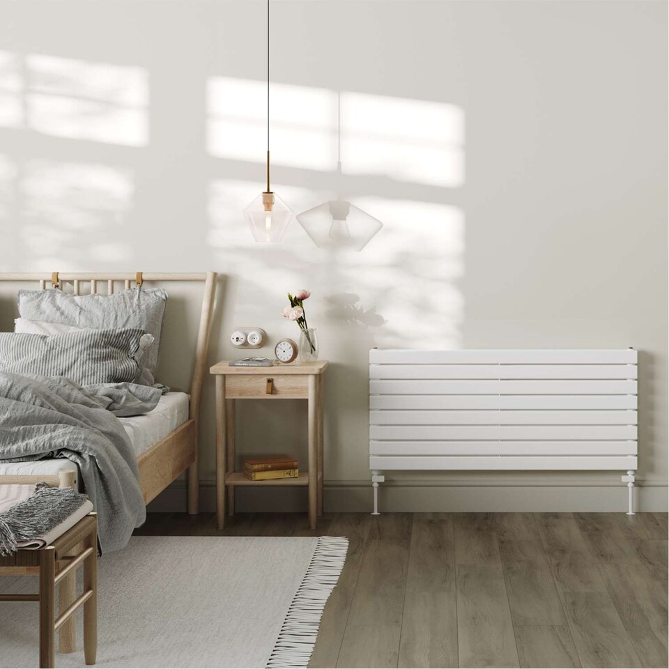 image 1 of Typhoon Axis - White Horizontal Radiator H544mm x W1200mm Double Panel