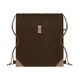 image 1 of MidOcean Panda Recycled Cotton Drawstring Bag - Chocolate - One Size Brown