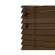 image 1 of 195cm Burnt Dark Oak Wooden Venetian Blinds With Strings (130cm drop) | Brown | Brown