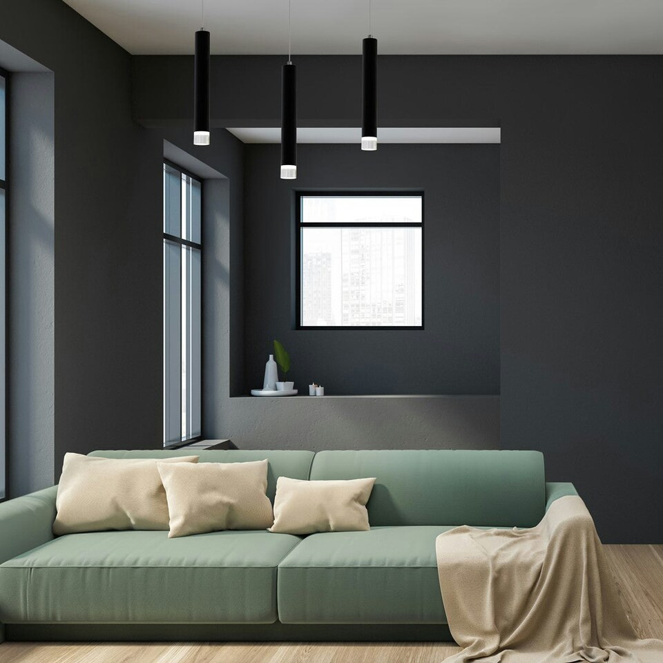 image 1 of Milagro Pendant Lamp Carbon 3X5W Led Black