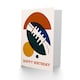 image 2 of Rugby Ball Sport Football Fan Abstract Geometric Birthday Card