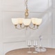 image 3 of Alton 5 Light Multi Arm Ceiling Pendant Antique Brass, Opal Glass, E14