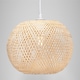 image 6 of Modern Spherical Cage Design Bamboo Strapping Pendant Lamp Shade | Brown | Brown | 1