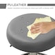 image 5 of Vinsetto Round PU leather Salon Beautician Stool Adjustable Height, Grey