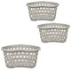 image 3 of 1 x Cool Grey High Grade Storage Hipster Baskets Organiser For Laundry Rooms & Bathrooms Grey