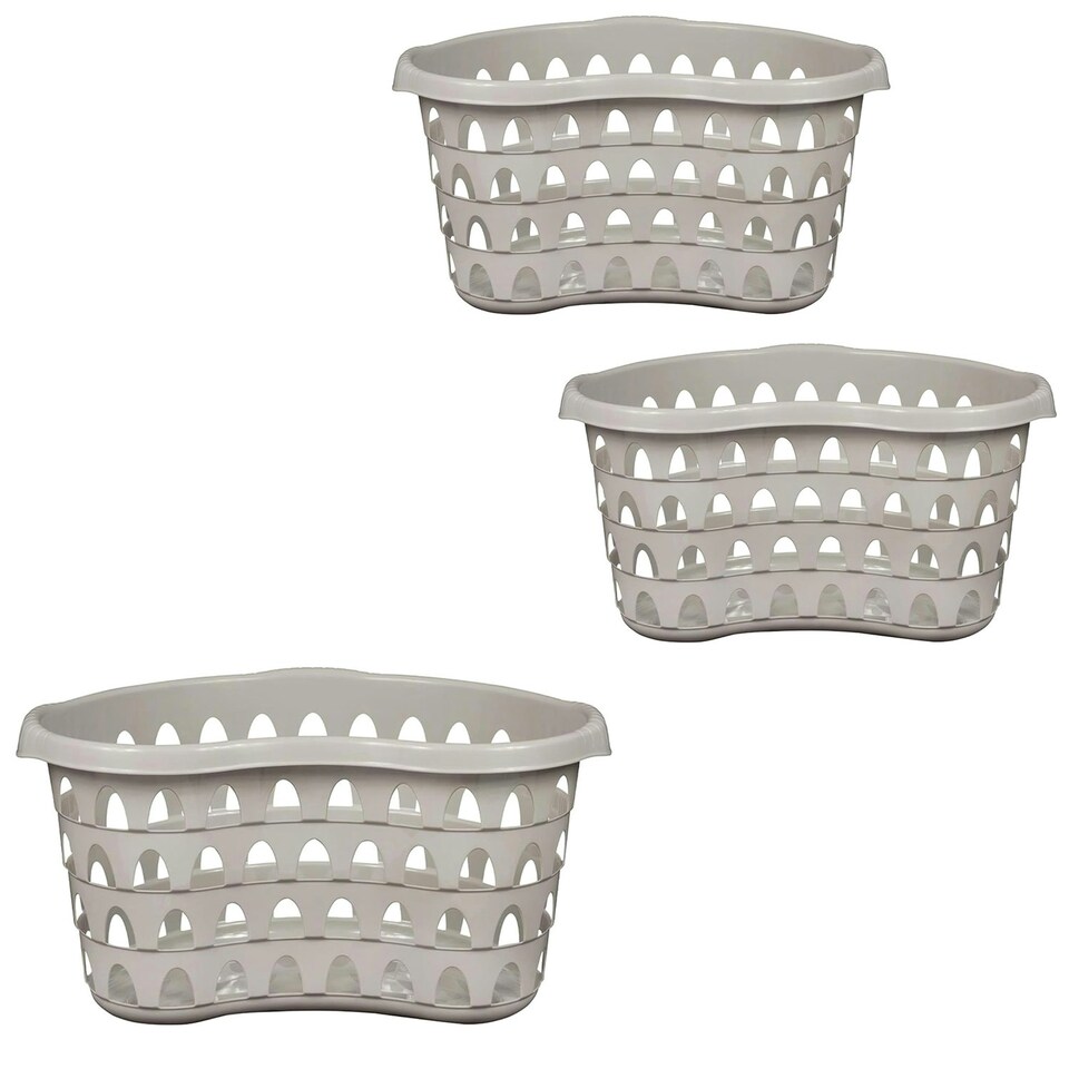 image 1 of 1 x Cool Grey High Grade Storage Hipster Baskets Organiser For Laundry Rooms & Bathrooms Grey