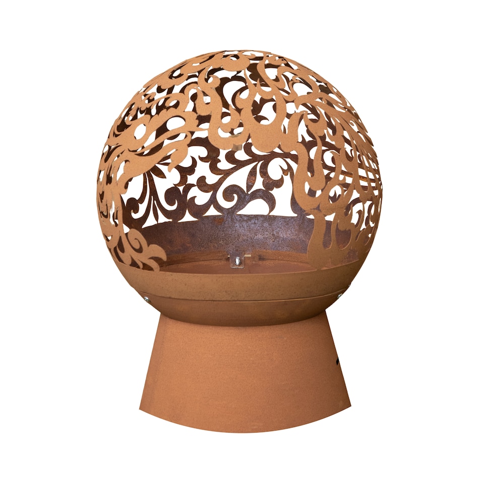 image 1 of 57cm Steel Helios Fireglobe Outdoor Garden Fire Pit