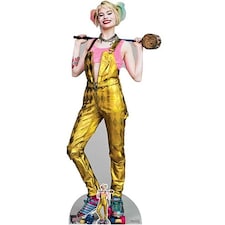 Harley Quinn Gold Jumpsuit Birds of Prey Margot Robbie Lifesize Cardboard Cutout 169cm