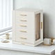 image 2 of Large Jewellery Organiser Box With Storage Drawers White