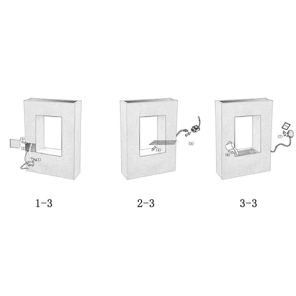 image 1 of Milano Rain Water Feature Planter with Lights H77cm