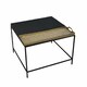 image 1 of Side table DKD Home Decor 61 x 61 x 49 cm Black Golden Steel Aluminium N/A