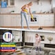image 8 of Colour-Coded Angled Grout Brush with Handle 180° Swivel Tile & Corner Scrubber