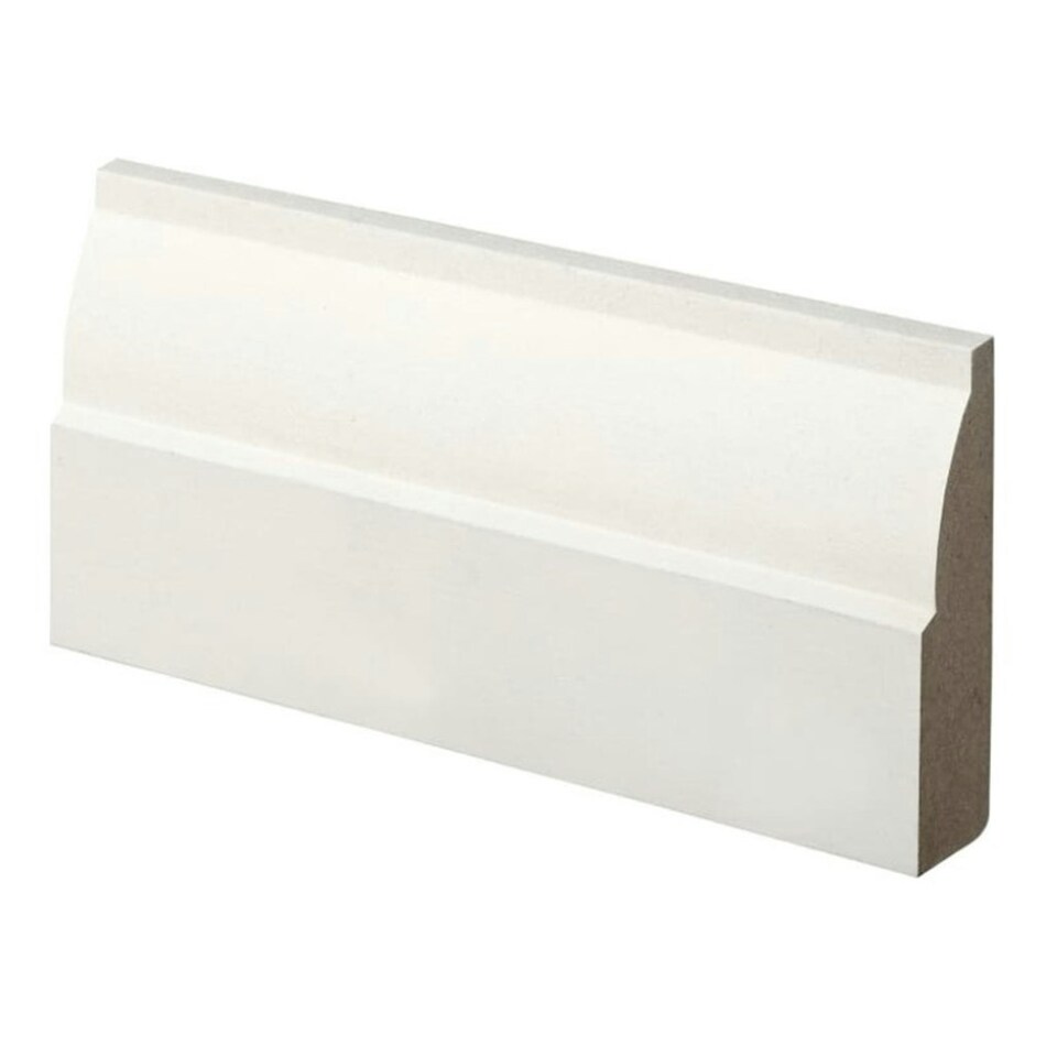 PACK OF 20 - Ovolo White Primed MDF Architrave - 14.5mm x 57mm x 2100mm
