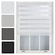 image 1 of Day and Night Zebra Roller Blind 95cm Wide x 210cm Long | White | White