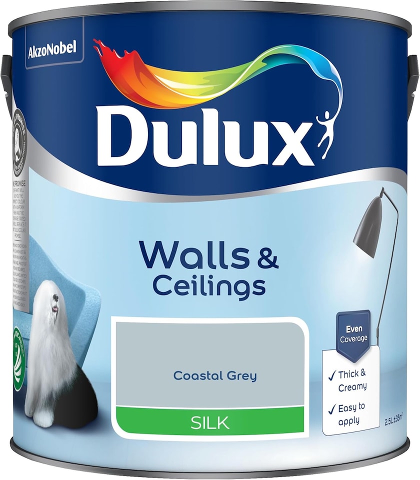 image 1 of Dulux Silk Coastal Grey 2.5L