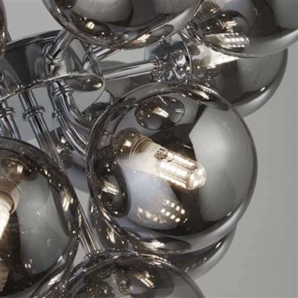 image 1 of CGC BUBBLE Chrome & Smoked Glass Ceiling Pendant Chrome