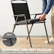 image 6 of Outsunny 2Pcs Garden Chair Cushions, Waterproof Seat Pads | Grey | Dark Grey | 50 x 50 x 7 cm