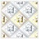 image 1 of Egyptian hieroglyphs in gold & silver (Picture Frame) White | L