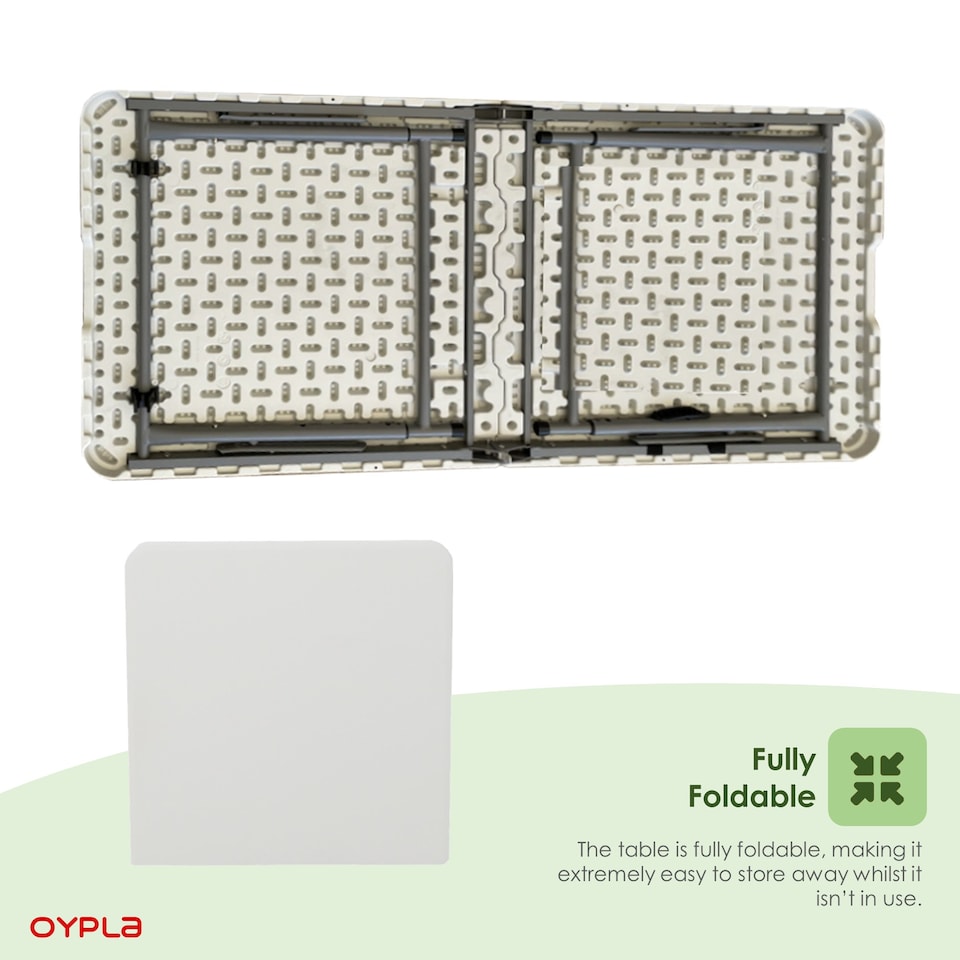 image 1 of 4ft 1.2m Folding Heavy Duty Outdoor Trestle Party Garden Table