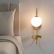 image 5 of ValueLights Milo Frosted Glass Globe Shade Curved Gold Wall Light | Gold