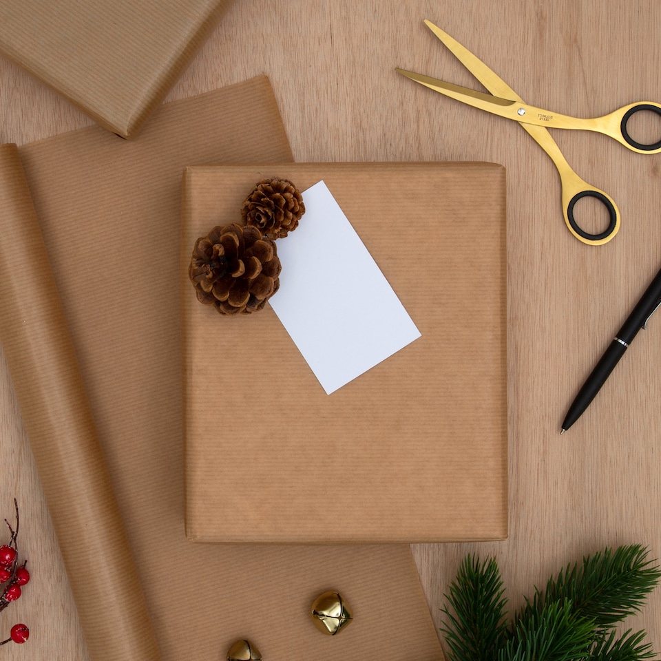 image 1 of Hallmark 9M Kraft Wrapping Paper - 3 X 3M Rolls - Brown