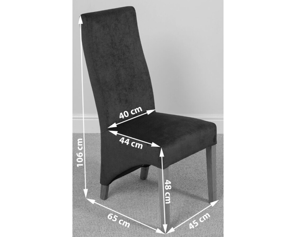 image 1 of Lola Fabric Dining Chairs for Dining Room or Kitchen | Black | Black