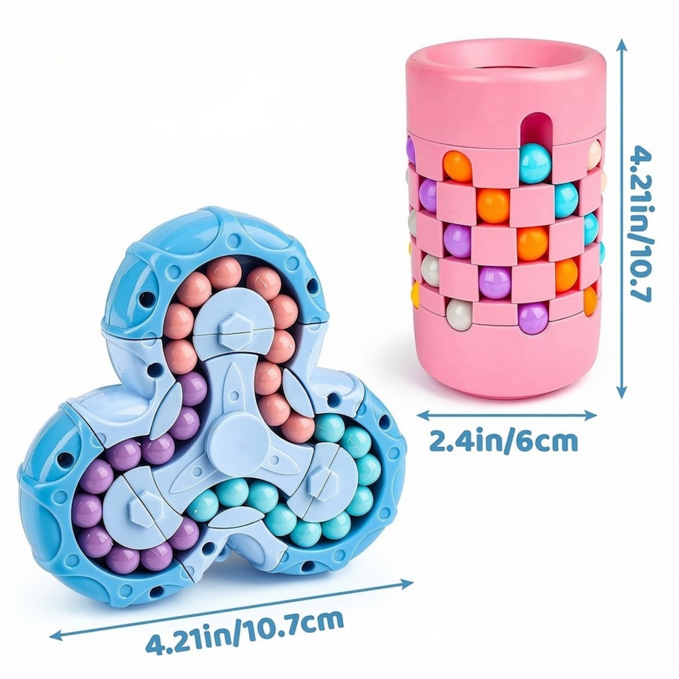 image 1 of Magic Bean Rotating Cube Game - Multicoloured Educational Puzzle Toy for Boys & Girls, Develops Problem-Solving, Spatial Awareness & Coordination, No-Battery Learning Gift for Ages 4-6