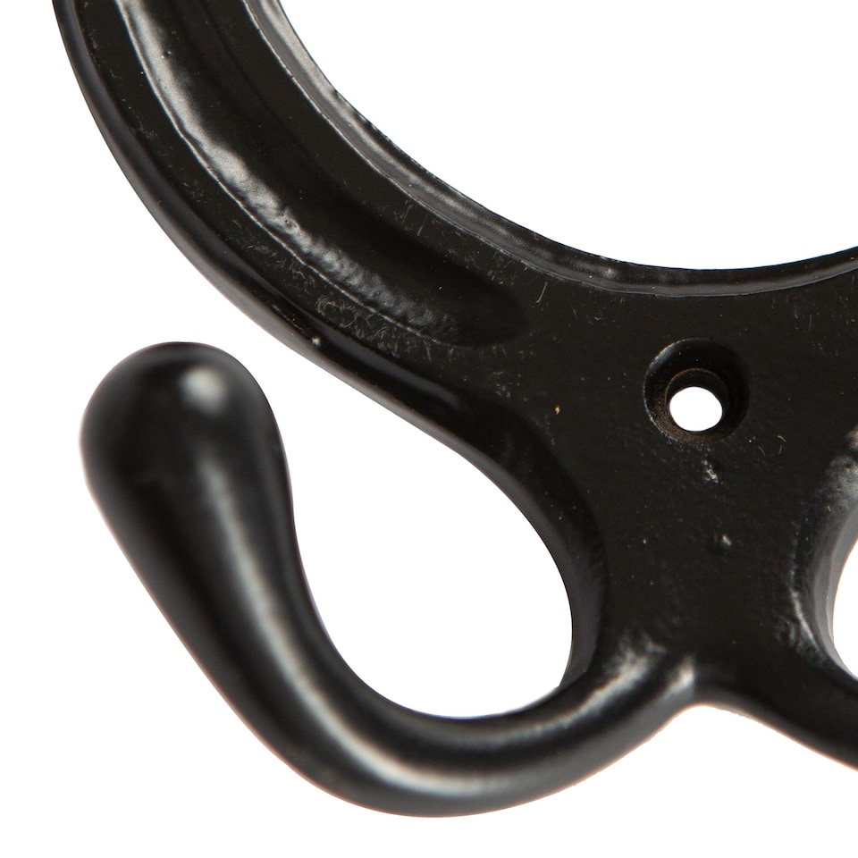 image 1 of Hammer & Tongs Horse Shoe Double Coat Hook - W100mm x H110mm - Black | Black | Black | One Size