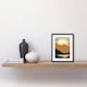 image 2 of Lakeside Mountain Sunset Boho Abstract Landscape 9x7" Black Framed Wall Art Print