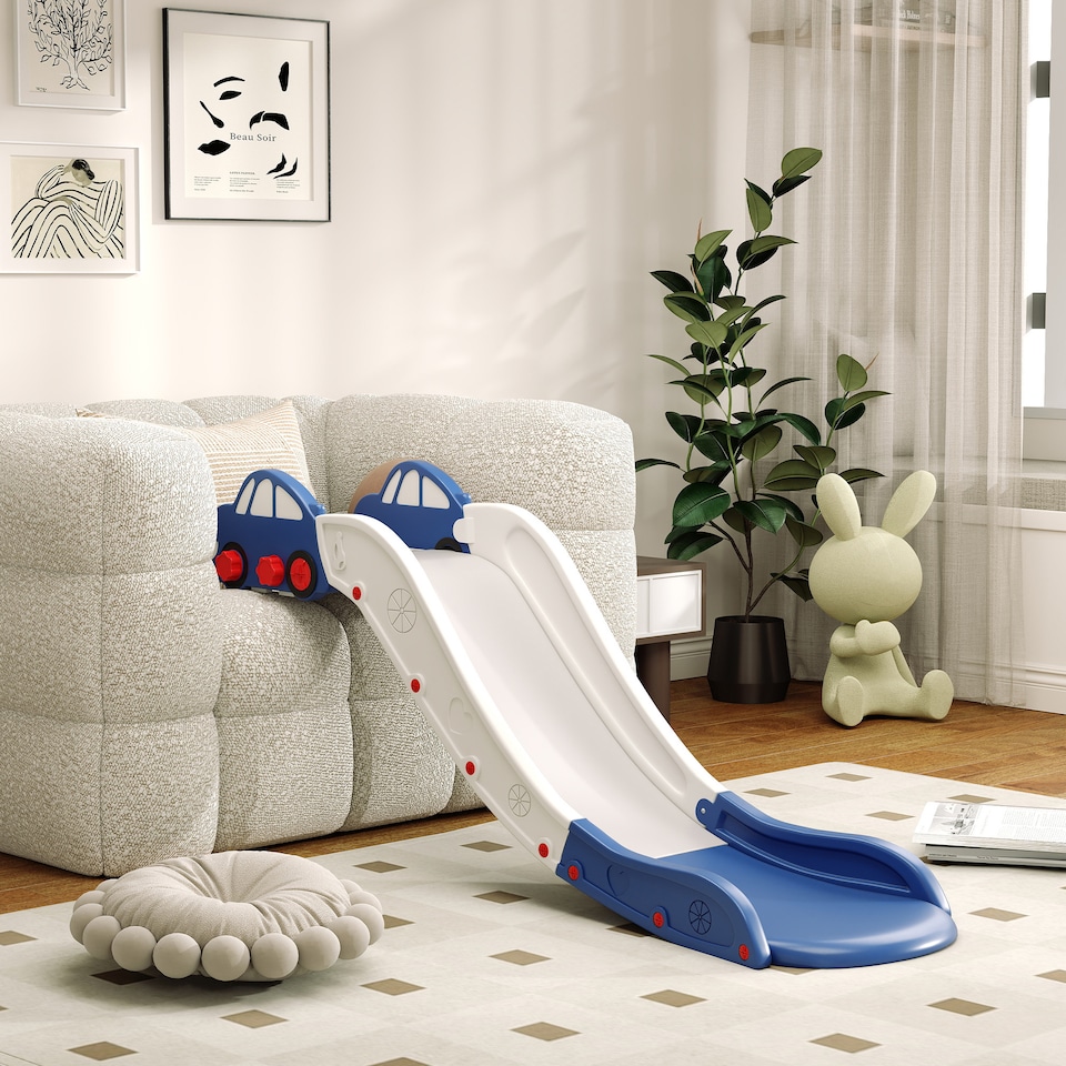 image 1 of AIYAPLAY Kids Slide for Bed, Sofa, Easy to Assemble, Blue
