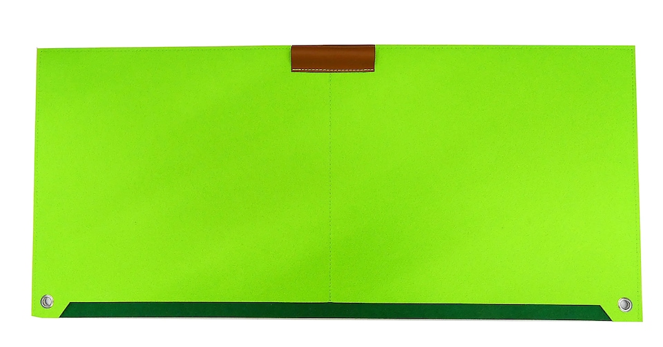 image 1 of Accuratus Felt Computer Mouse Pad / Laptop Desk Pad & Mouse Mat with Pen & Paper Compartment - Green and Black