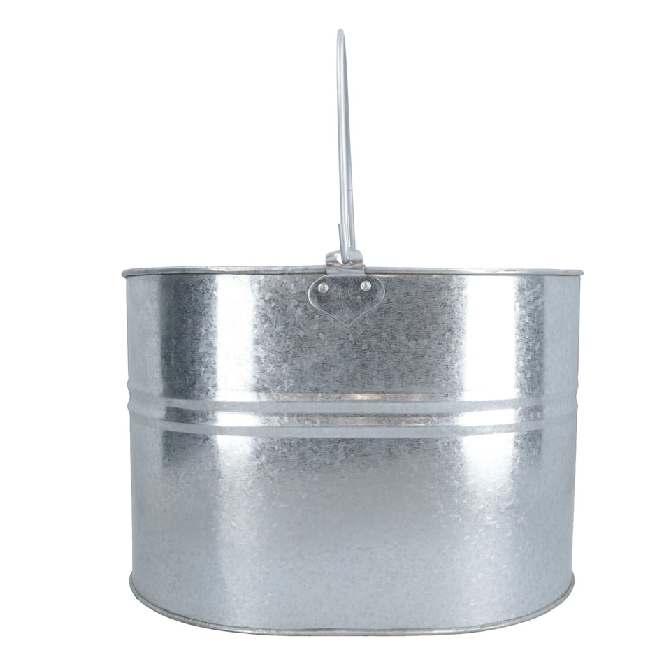 image 1 of 14L Galvanised Metal Mop Bucket Metal Kitchen Bathroom Home Floor Cleaning