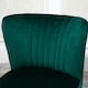 image 7 of HOMCOM Velvet Accent Chair Occasional Tub Seat Padding Curved Back with Wood Frame Legs Home Furniture Green
