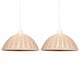image 1 of Set of 2 Colette - Rattan Dome Pendant Lightshades | Cream | Large | 2