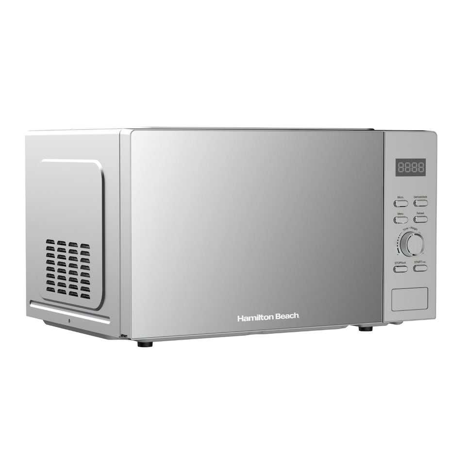 image 1 of Hamilton Beach Microwave, 30L, 950W, Family-Size, Digital Controls, 8 Pre-Set Programs, 5 Power Levels, Large Capacity, Defrost Function, Child Lock, Silver