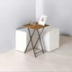 image 10 of Set of 2 Folding Tables Brown
