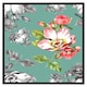 image 2 of Bright flower on green (Picutre Frame) Grey | L