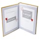 image 3 of Lovely Golden 50th Wedding Anniversary Photo Album with Double Heart Decoration