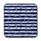 image 1 of Blue Anchors on Navy Striped Background (Coaster)