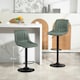 image 3 of HOMCOM Bar Stools Set of 2 Adjustable Swivel Bar Chairs with Backrest Blue