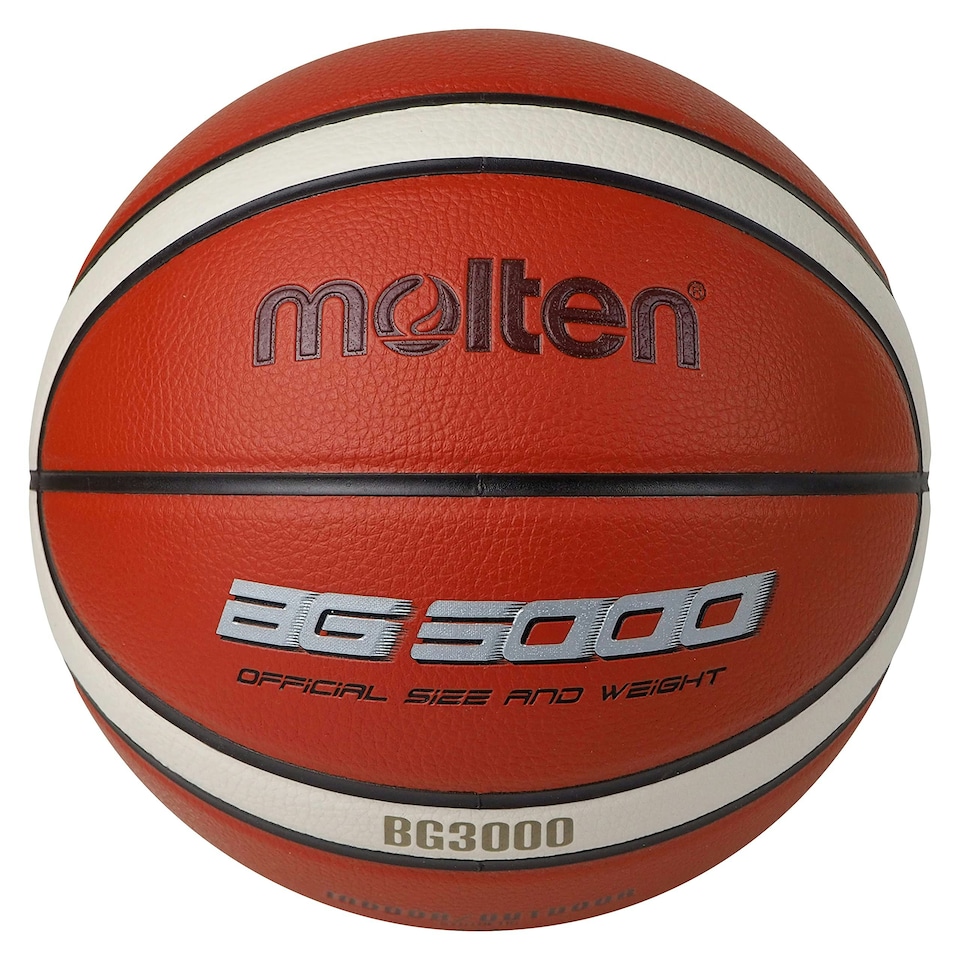 image 1 of Molten BG3000 Basketball, Indoor/Outdoor, Synthetic Leather, Size 6, Orange/Ivory, Suitable For Boys age 12, 13, 14 and Girls age 14 & Adult
