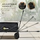 image 4 of Outsunny Folding Outdoor Storage Trolley Cart Bag Telescopic Handle Brakes Black
