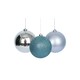 image 1 of Light Blue Shatterproof Christmas Baubles 3cm - Pack of 12