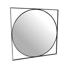 Isaac Mirror - Glass/Iron - L1.5 x W77 x H77 cm - Black