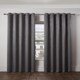 image 2 of Metro Thermal Blackout Eyelet Curtains 116cm x 137cm Silver Grey | Grey