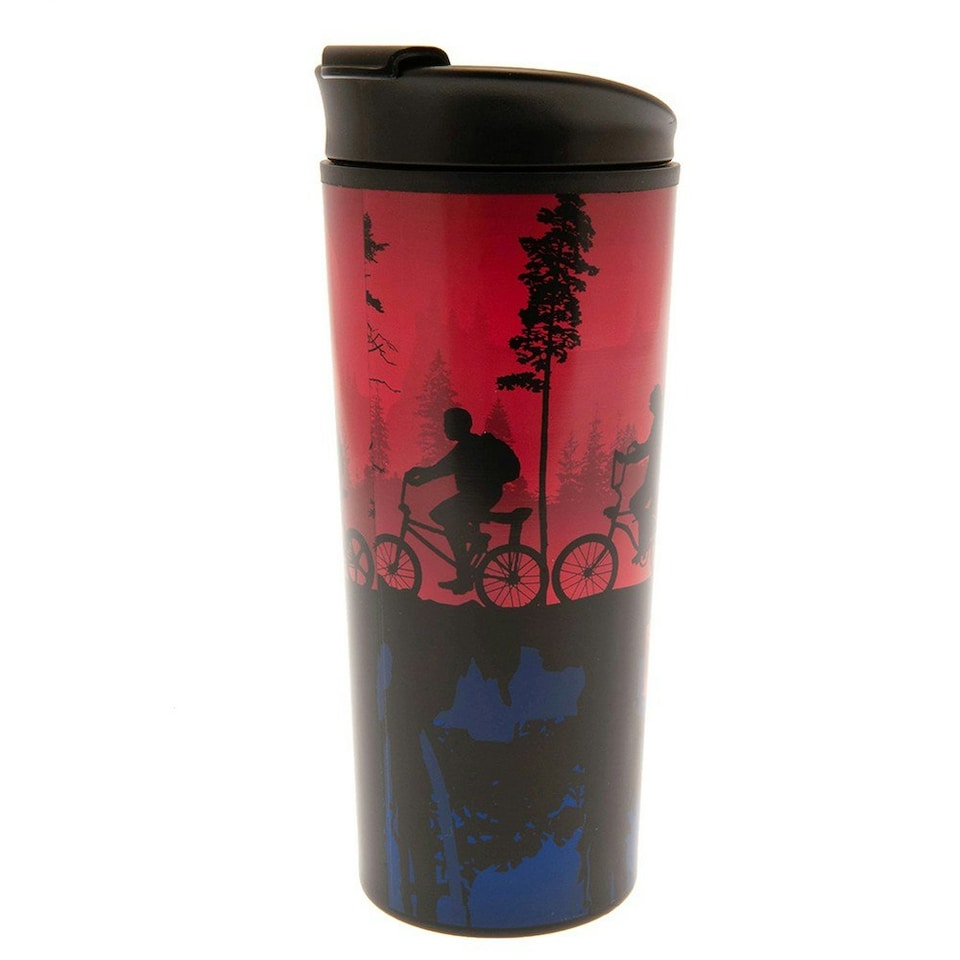 image 1 of Stranger Things Metal Travel Mug - Black/Red/Blue - One Size