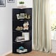 image 6 of HOMCOM 4 Tier Wood Corner Shelf  Unit Freestanding Fan Bookshelf Plants Stand