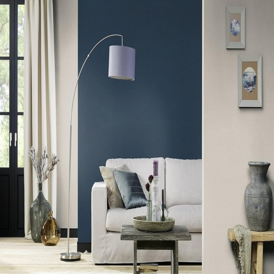 image 1 of Denzo Linen Effect Navy Wallpaper